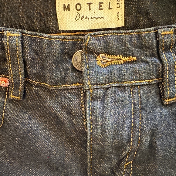 Motel Rocks Low Rise Parallel Jeans In Indigo - Picture 4 of 4